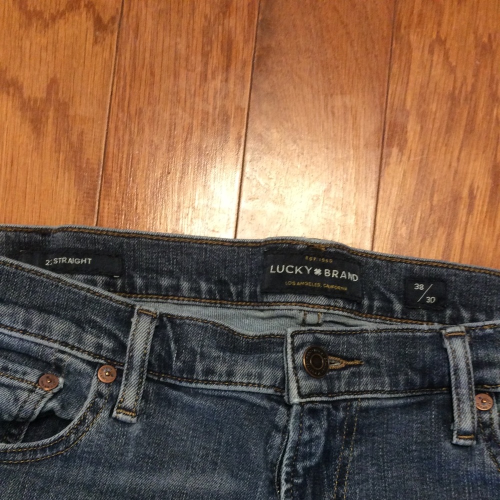 Lucky Brand Blue Jeans Straight Leg  Size 38x30